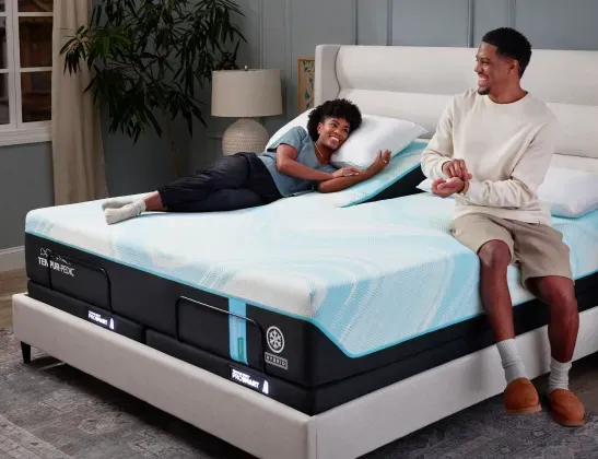 Couple laying in bed